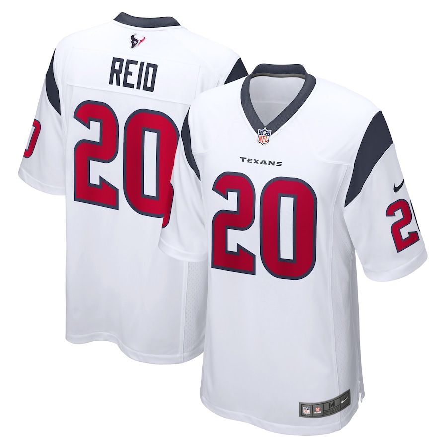 Men Houston Texans 20 Justin Reid Nike White Game NFL Jersey